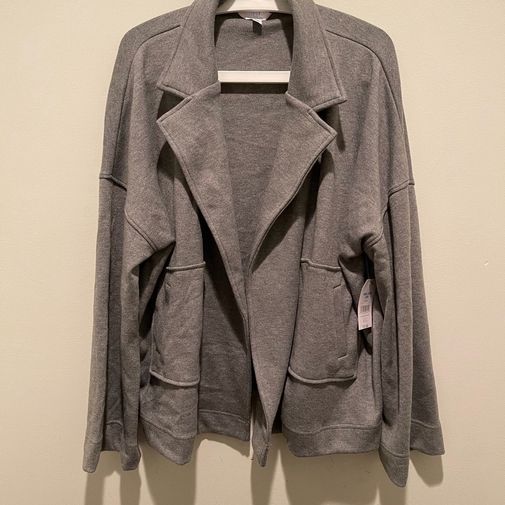 Open Front Knit Cardigan Coat